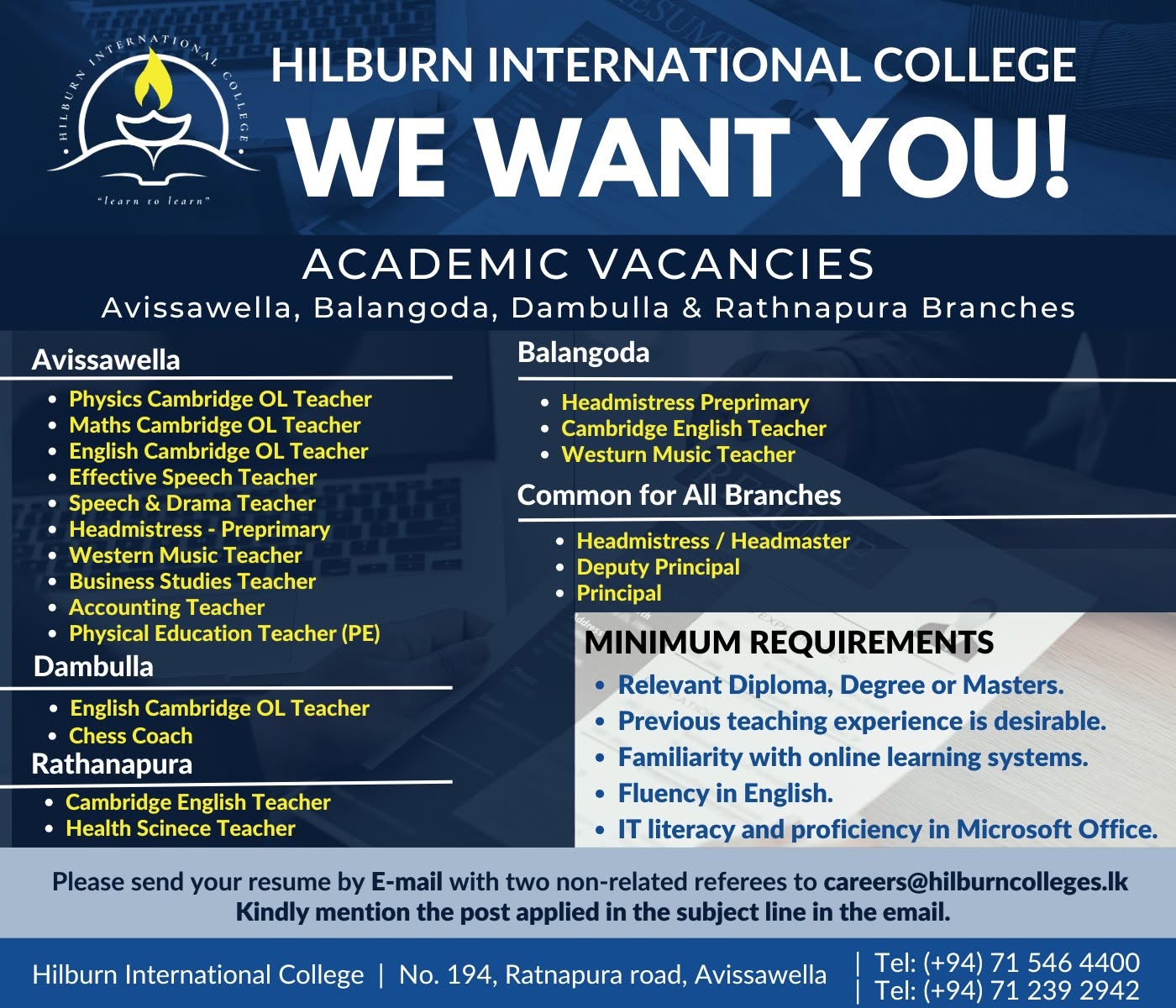 Academic Vacancies