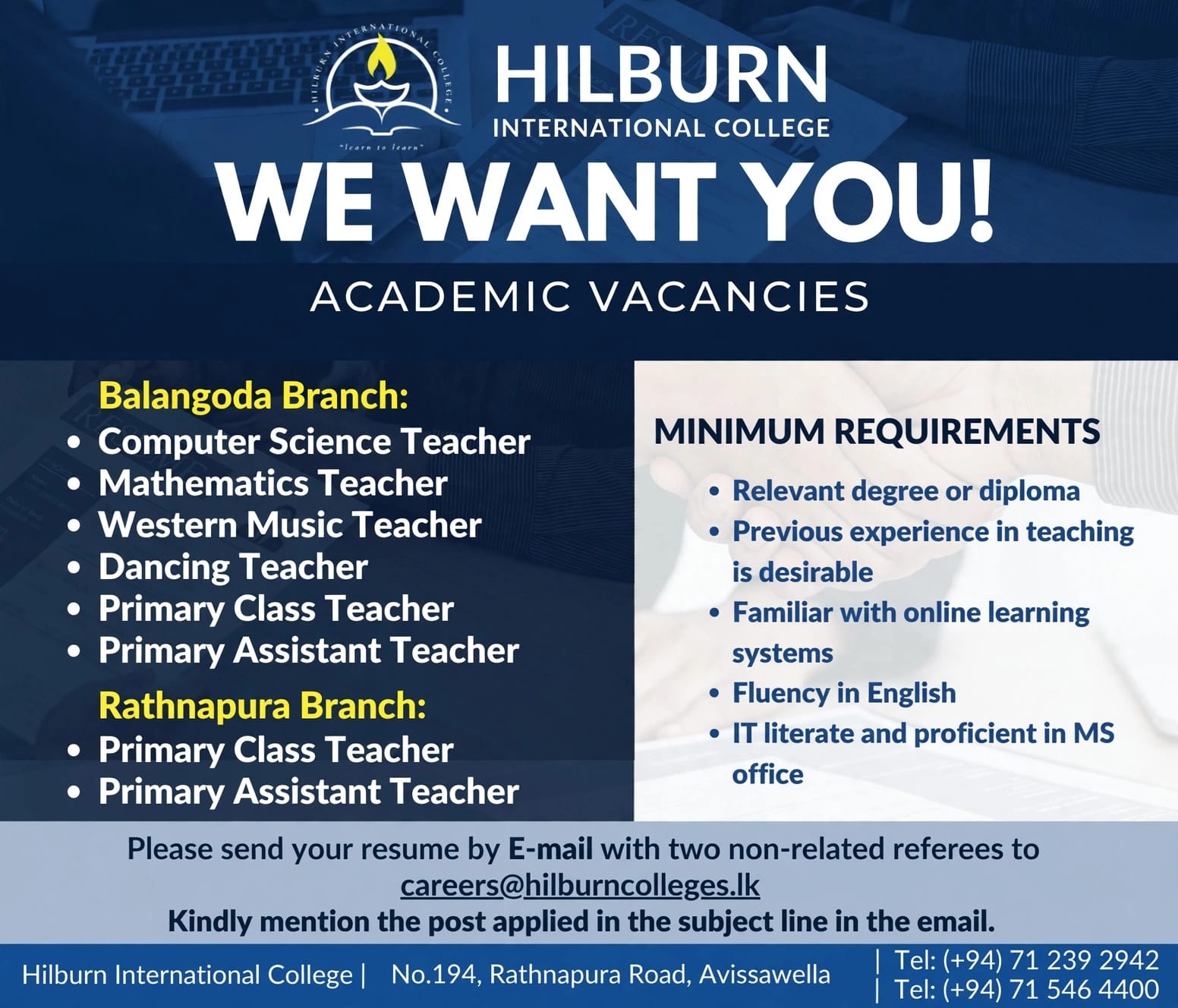 Academic Vacancies